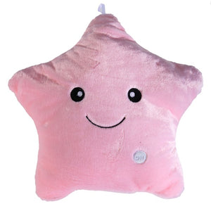 Colorful Body  Pillow Star Glow LED Luminous Light Pillow Cushion Soft Relax Gift Smile 5 Colors Body Pillow