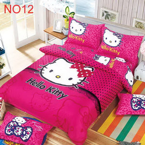 Lovely hello kitty bedding set, family Home textiles, 3/4 pcs bed clothes, bedlinen, pink color, fast shipping!