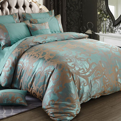 New Cotton Beauty Jacquard Duvet Cover Set 4pcs&3Pcs set Europe bed single double adult bedding Set princess  FG626-1