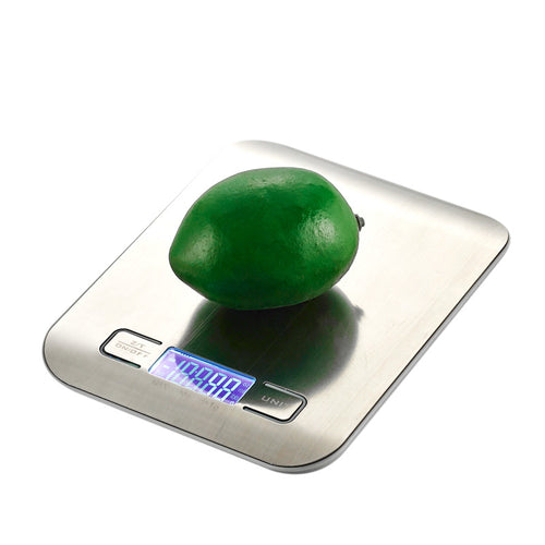 LED Digital Kitchen Scales 11LB/5KG Kitchen Bench Scale Weight Device Food Diet Stainless Steel Kitchen Balance Weight Scales