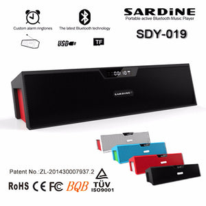 SARDiNE SDY-019 Portable Wireless Bluetooth Speakers with Alarm Clock LCD Time Display big power 10W output HIFI Support