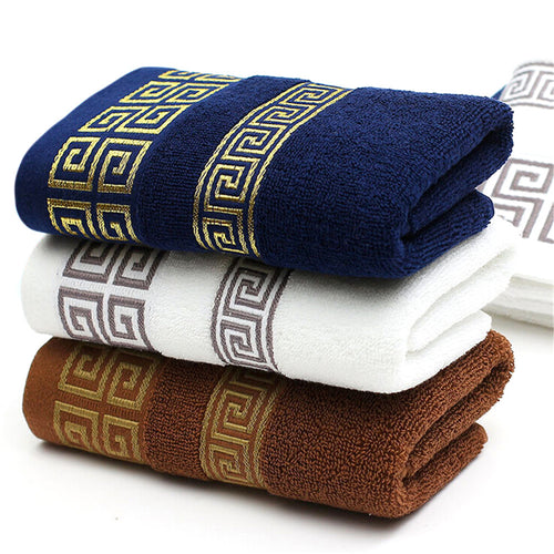 1Pcs 3 Colors Cotton Towel Luxury Soft Cotton Absorbent Terry Large Bath Sheet Bath Towel Hand Face Towel Solid Color