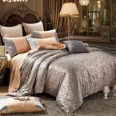 New Cotton Beauty Jacquard Duvet Cover Set 4pcs&3Pcs set Europe bed single double adult bedding Set princess  FG626-4
