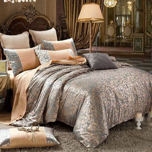 New Cotton Beauty Jacquard Duvet Cover Set 4pcs&3Pcs set Europe bed single double adult bedding Set princess  FG626-4