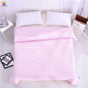 Home textile white star moon quilt Summer comforter patchwork 150*200cm 200*230cm blue pink blanket thin comforter queen king