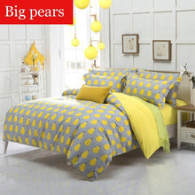 Colorful Print Bedding, Set 4Pcs, Full/Queen/Twin Size Bed, Linen includes Duvet Cover+Bed Sheet+Pillowcase BS13