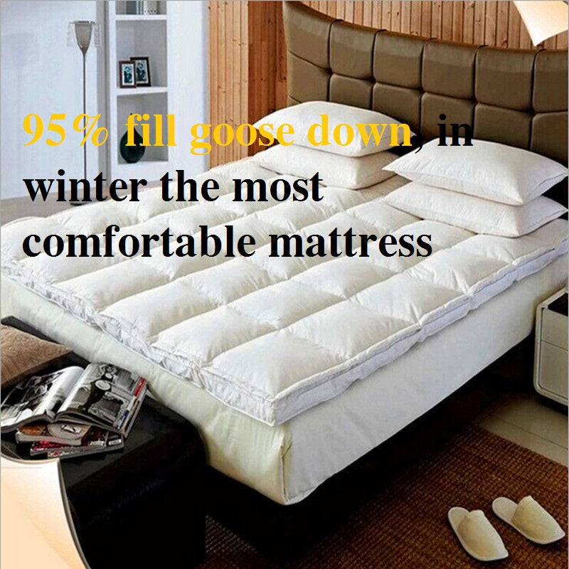 Outside Fabric 100%Cotton Filling 95% Goose Down The thickness of 5cm Mattresses Fivestar Hotel Special-purpose